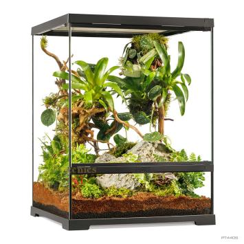 Terrarium 45x45x60 met inrichting