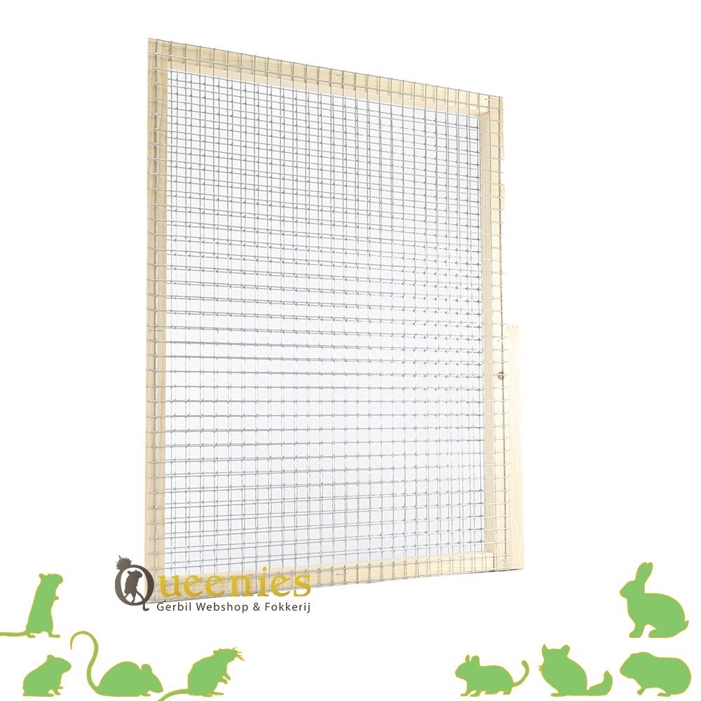 Splitsyseem van hout en kippengaas