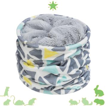 Pluche konijnen tunnel met metalen ringen