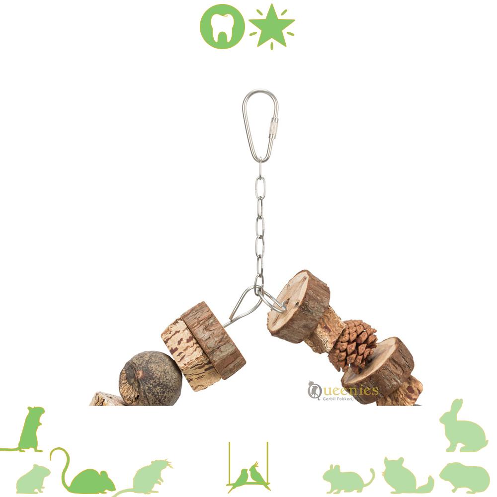 Handige ophangbevestiging voor knaagdier schommel