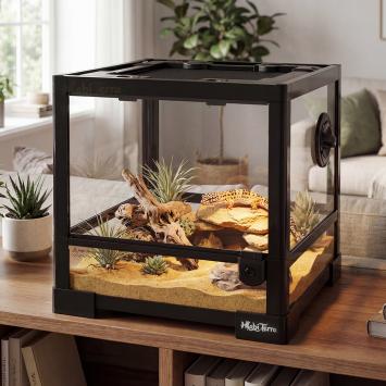 Mini terrarium met enkele openslaande deur