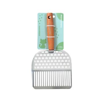 Kattenbakschep van roestvrij staal met grote openingen voor tofu vulling