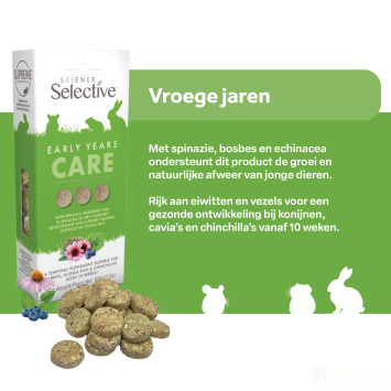 Voedingssupplement voor groei en weerstand bij jonge knaagdieren