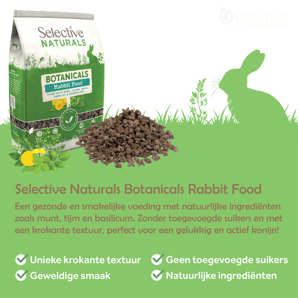 Konijnen voer met kruiden