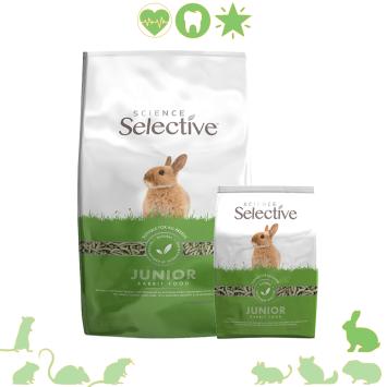 Science Selective Rabbit Junior konijnenvoer voor jonge konijnen 1,5 kg en 10 kg verpakking