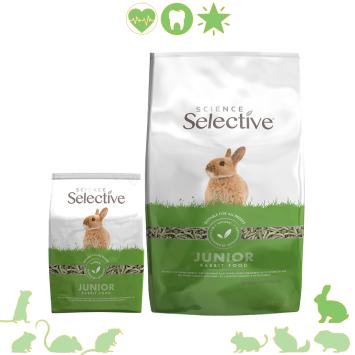Science Selective Rabbit Junior premium konijnenbrokken voor jonge konijnen met spinazie en lijnzaad