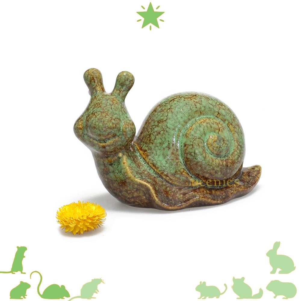 Slak als decoratie voor Hamsterscaping