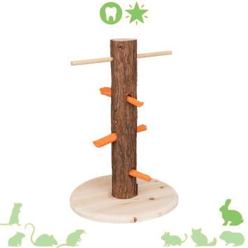 Houten snackhouder voor konijnen