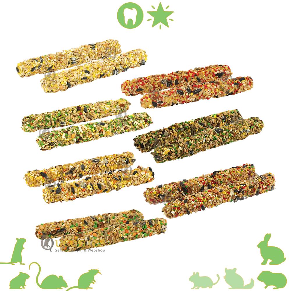 Knaagdiersticks in verschillende smaken