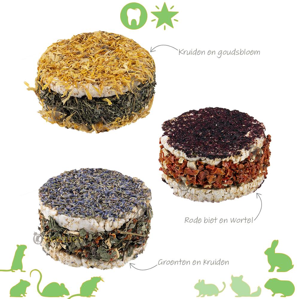 Rijstburger voor knaagdieren