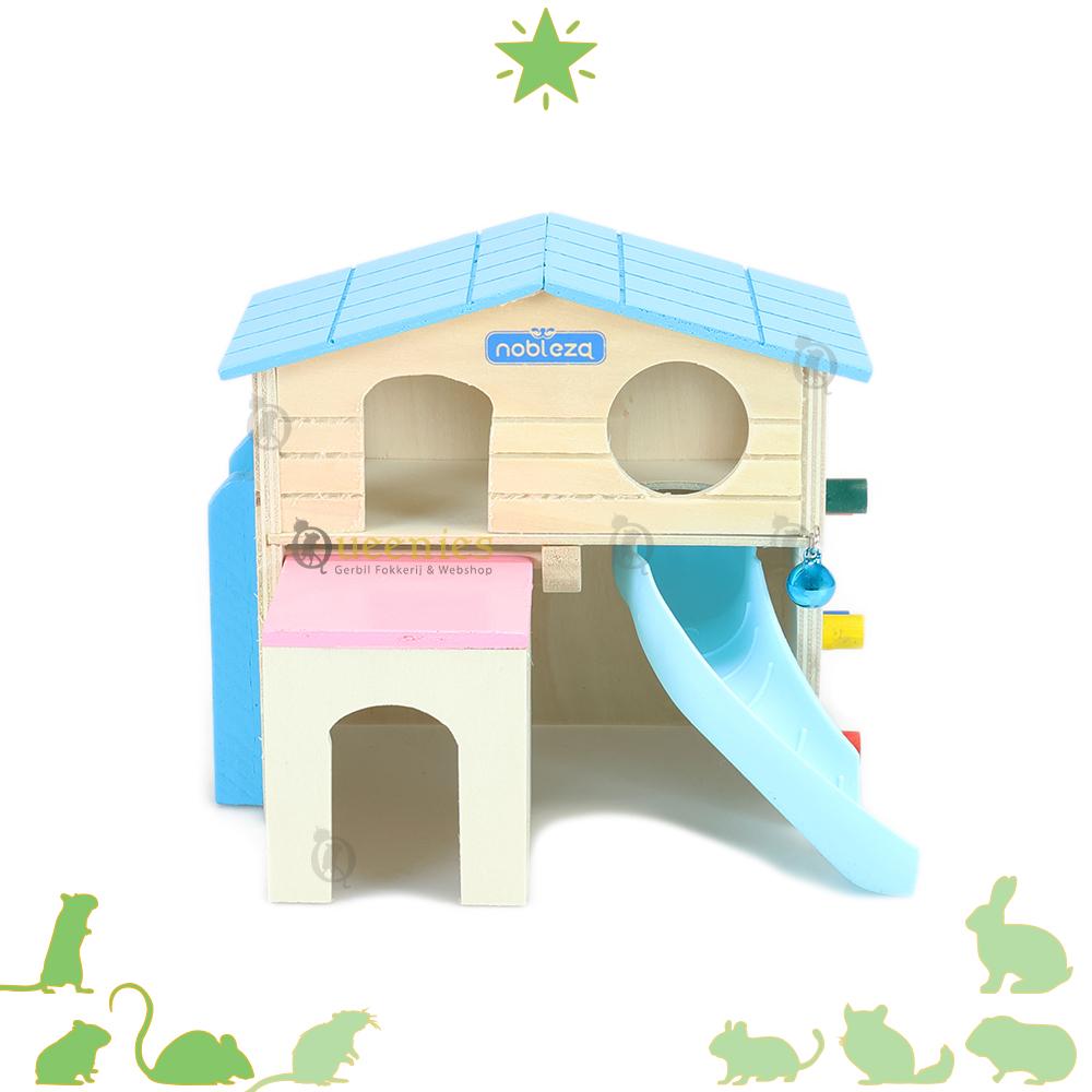 Speelhuis voor hamsters met glijbaan en klimmuur