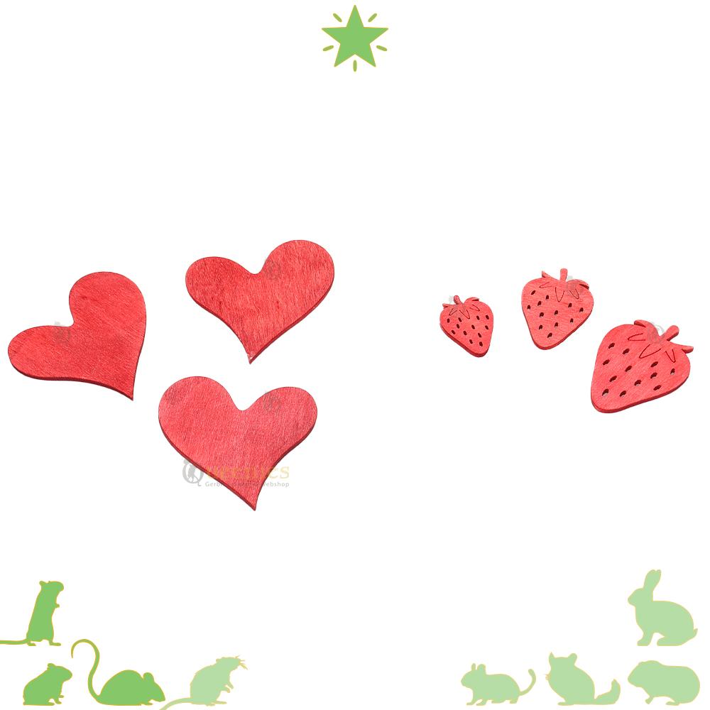 Strooidecoratie - Harten en Aardbeien decoratie
