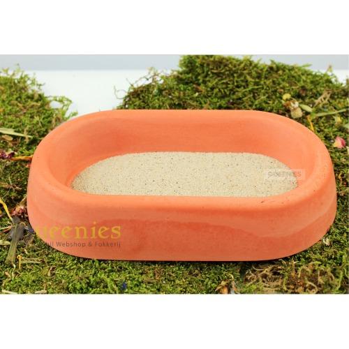 Terracotta badzandschaal voor knaagdieren