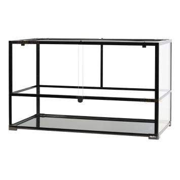 Glazen kooi met ventilatiedeksel en slot