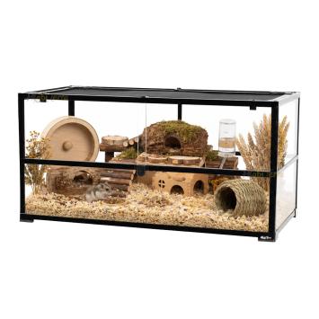 Gerbilarium met extra hoge bodembedekkingsrand