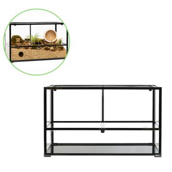Ruim hamster terrarium met diepe graafzone