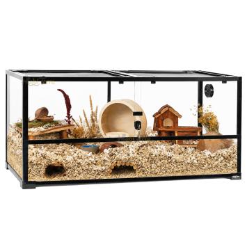 Extra breed glazen terrarium van 120 x 50 x 50 cm