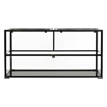 Bouwpakket terrarium met zwarte aluminium profielen