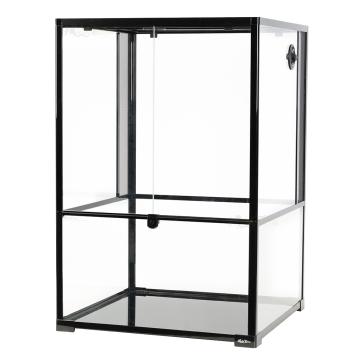 Glazen terrarium met openslaande deuren