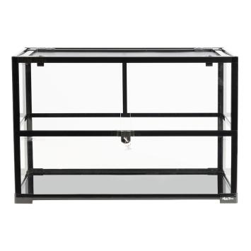 Terrarium met zwarte aluminium profielen