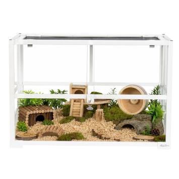 Terrarium met schuifruiten en slot
