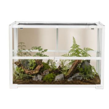 Wit terrarium voor natuurlijke inrichting