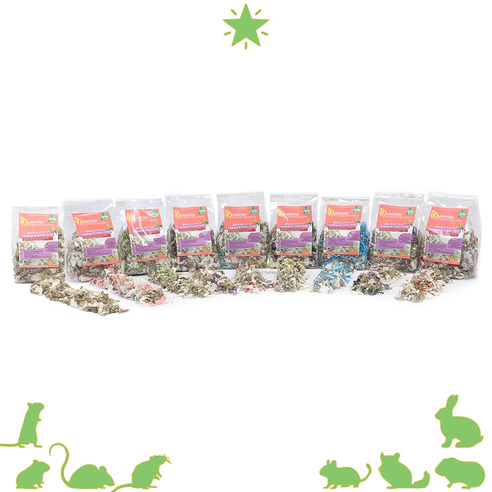 Nestmateriaal met Sizzle en Theezakjes voor Knaagdieren en Konijnen