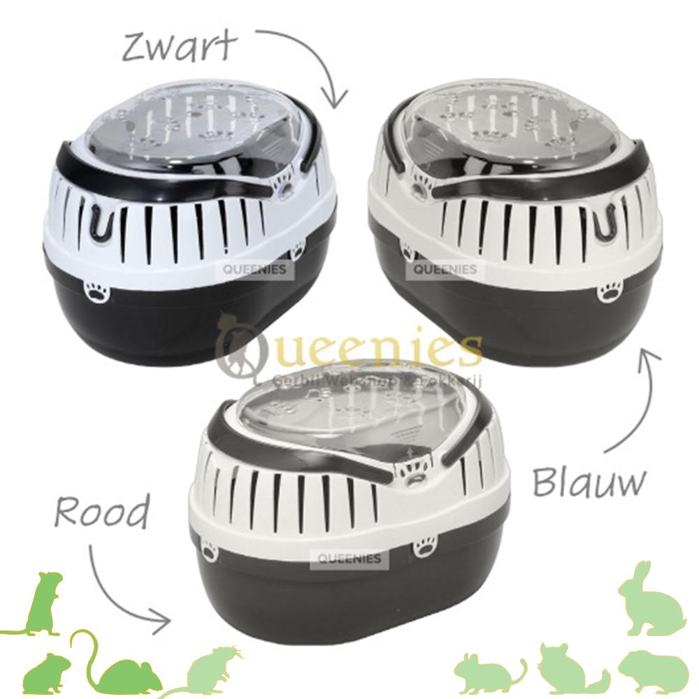 Zwart Transportbox voor kleine knaagdieren