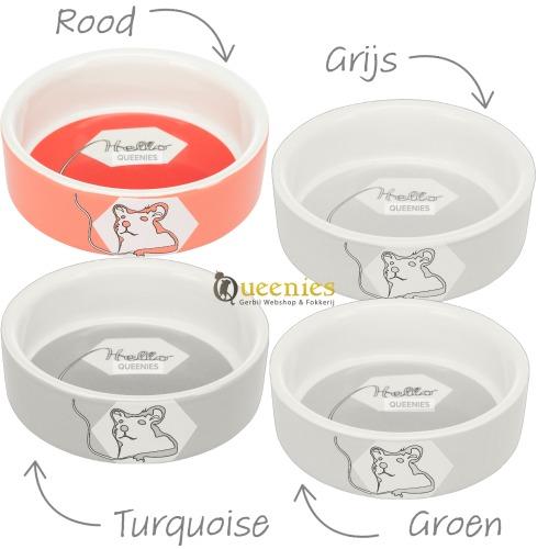 Rode Keramische Voerbak voor Hamsters