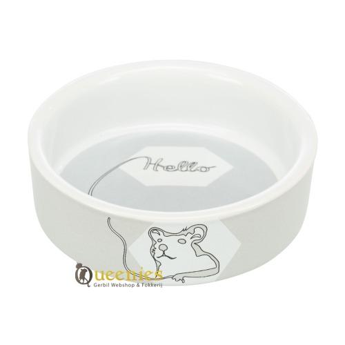 Keramieke voerschaal voor Russische dwerghamster