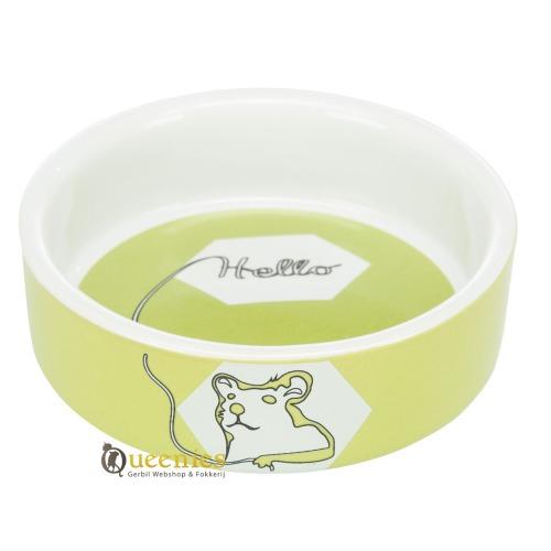 Keramieke voerschaal voor Chinese dwerghamster