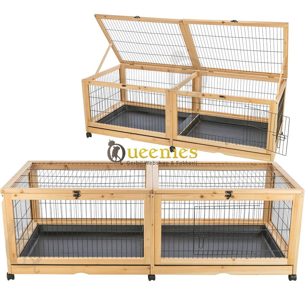Binnenhuis ren of kooi voor Konijnen en Cavia's