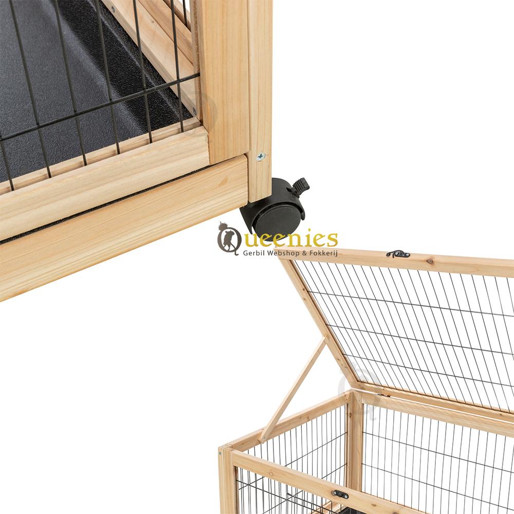 Wieltjes onder Konijnen en Cavia kooi