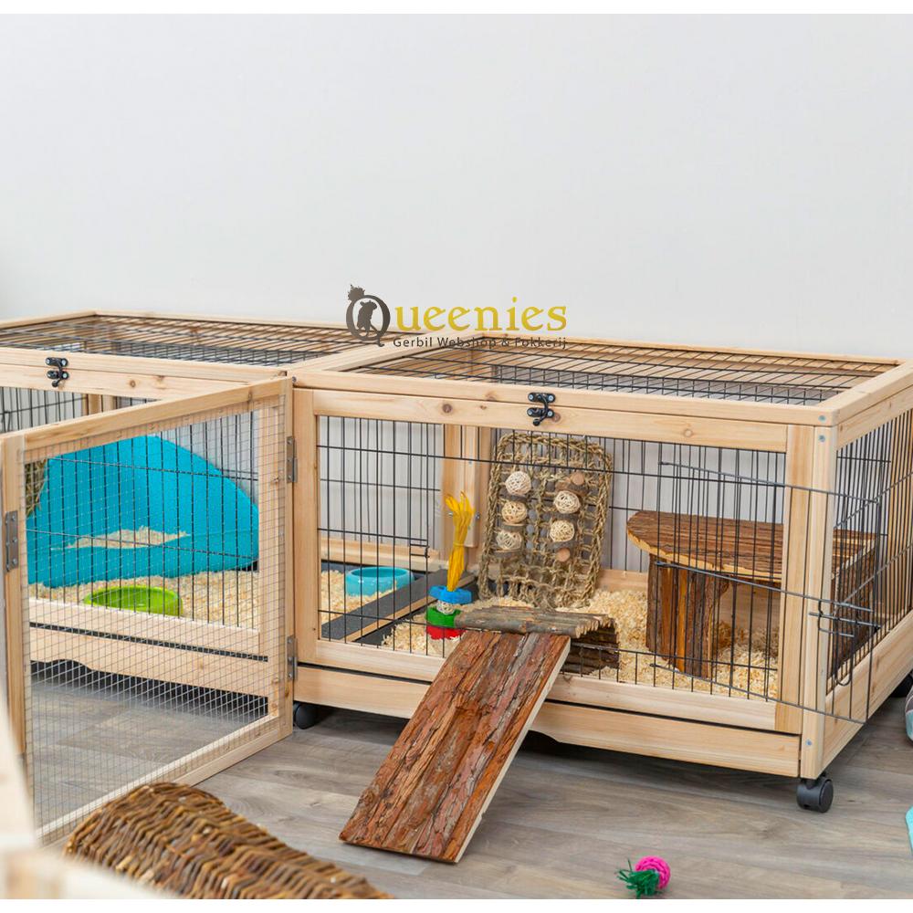 Konijnen kooi met uitbreidingsmogelijkheden