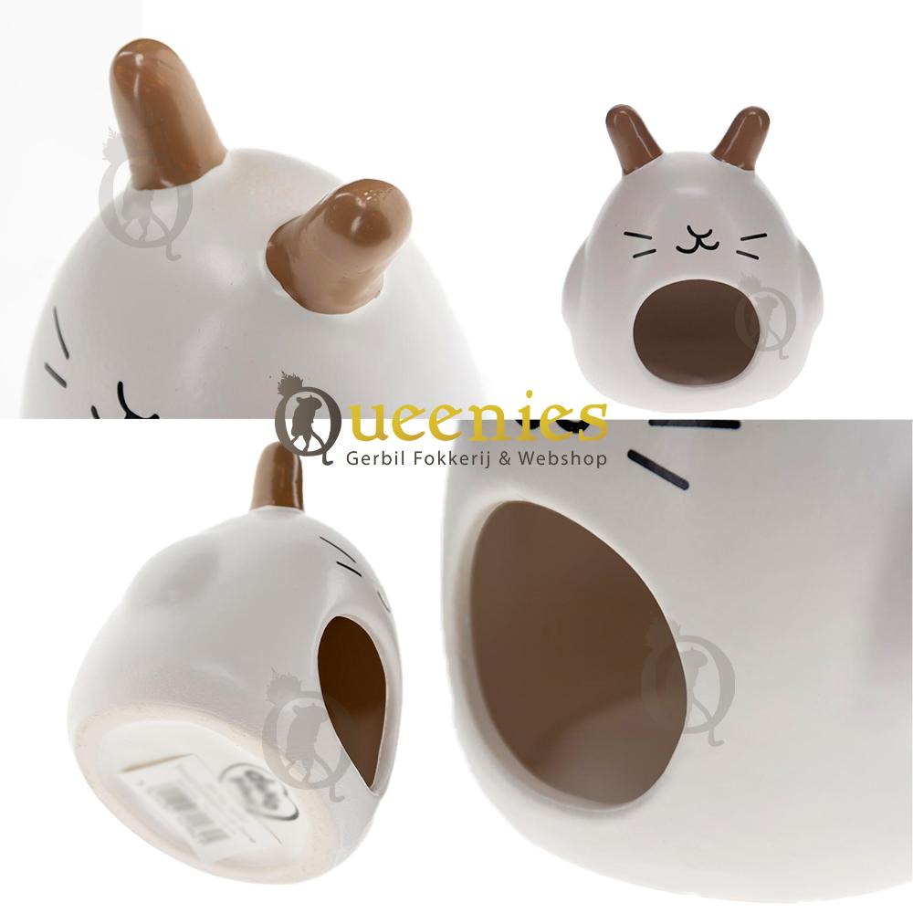 Keramiek Konijnenhuis voor Goudhamster