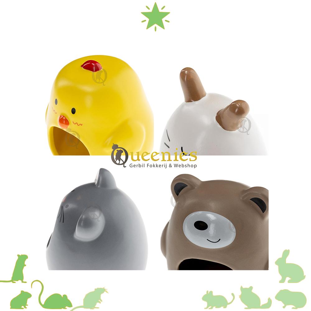 Stenen Knaagdierenhuis - 4 verschillende dierenhuizen van steen voor Knaagdieren