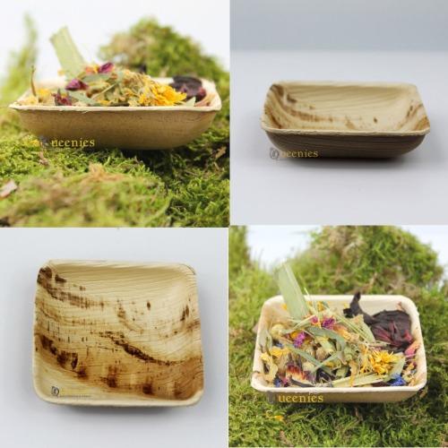 Palmblad vierkante voerbak voor Dwerhamster in Hamsterscape