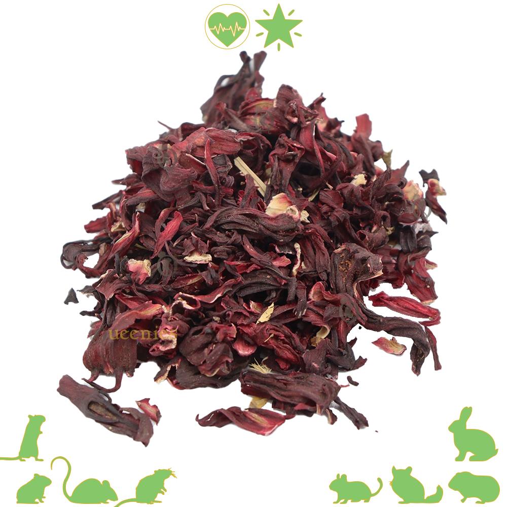 Gedroogde Hibiscus bloem Rood voor knaagdieren