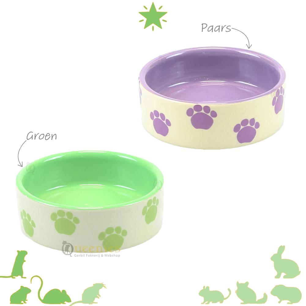 Nobby Eetbak 7,5 cm - kleurrijke voerbak voor kleine Knaagdieren