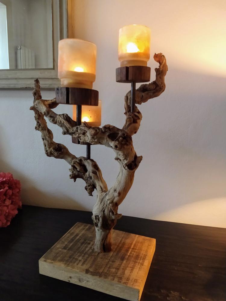 Lampen van behandelde wijnranken