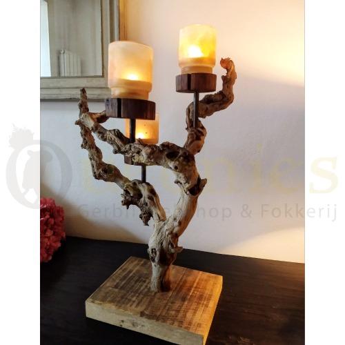 Zelf lamp maken van druiventakken