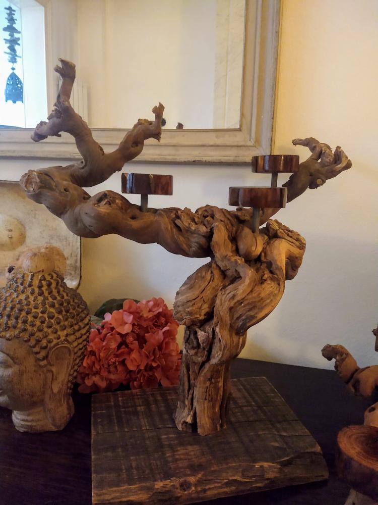 Lampen van behandelde wijnranken