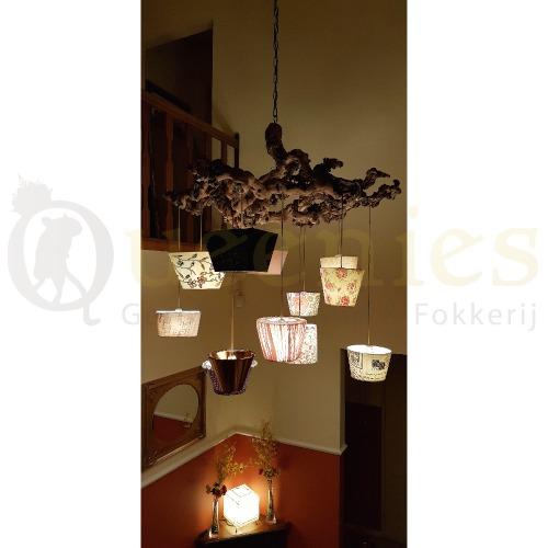 Gezandstraalde wijnrank voor decoratieve lamp