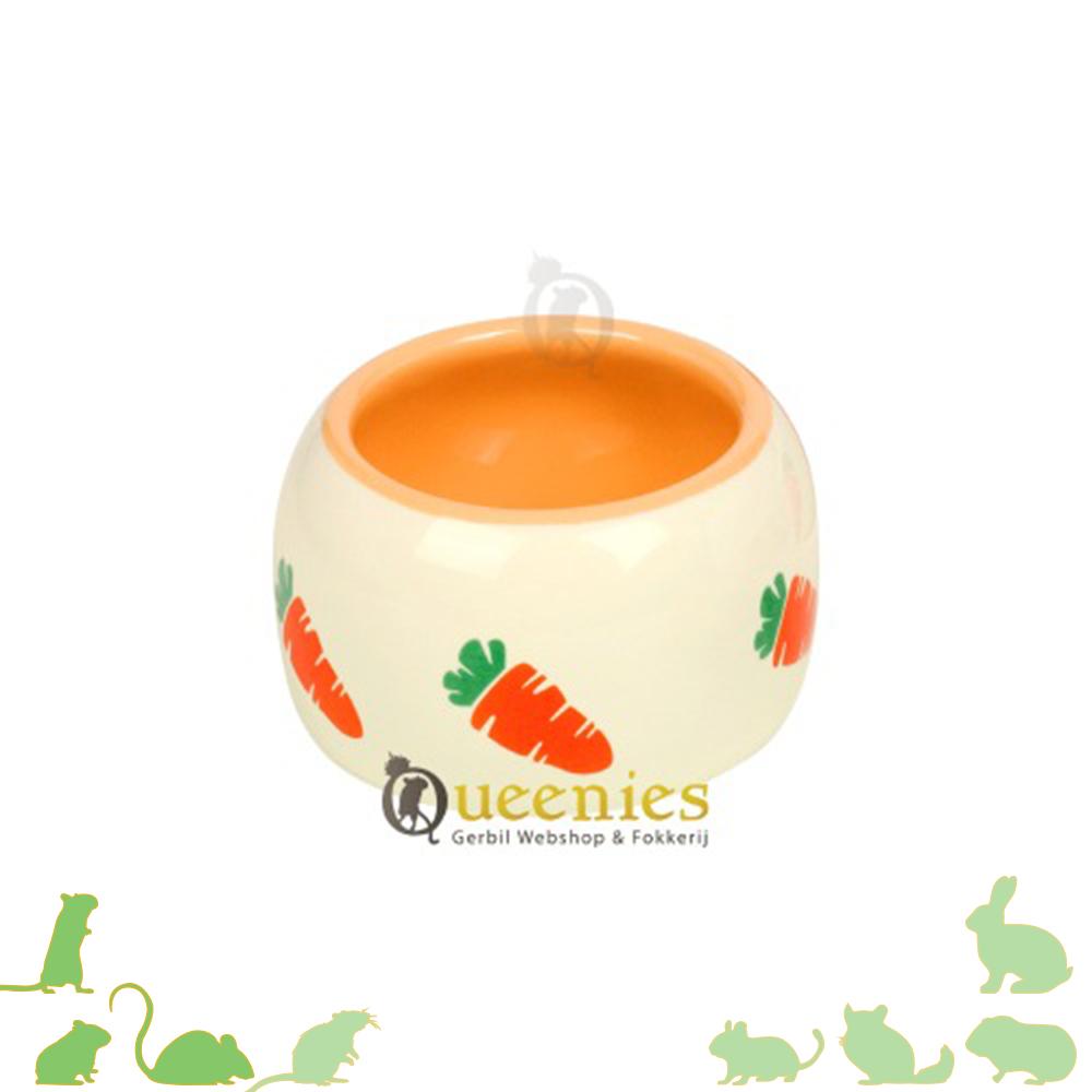 Keramische voerbak wortel voor dwerghamsters