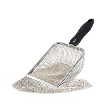 Metalen schep voor bodembedekking en zand zeven